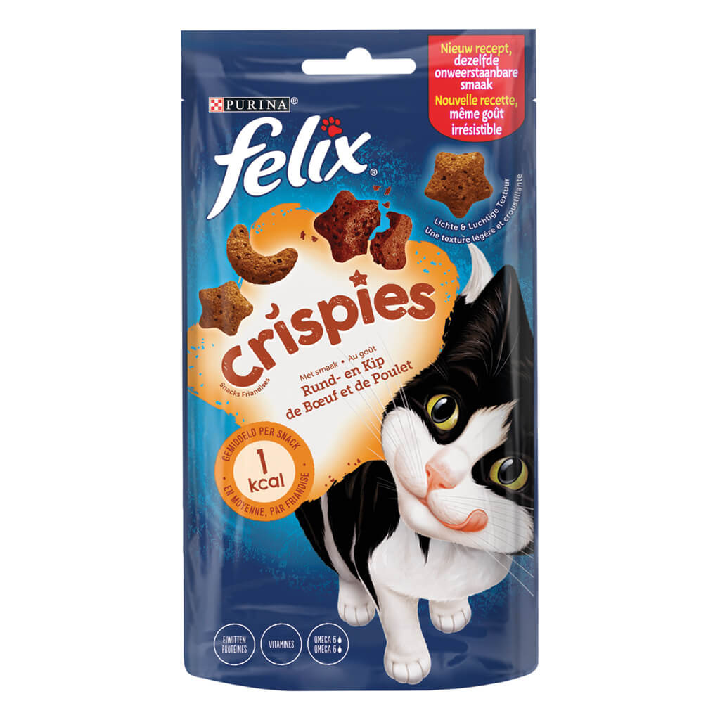 Felix Crispies Oksekød & Kylling kattesnacks