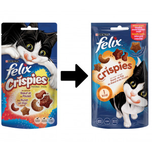 Felix Crispies Oksekød & Kylling kattesnacks