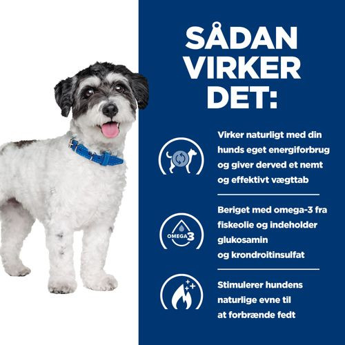 Hill's Prescription Diet J/D Weight Metabolic + Mobility Mini hundefoder med kylling