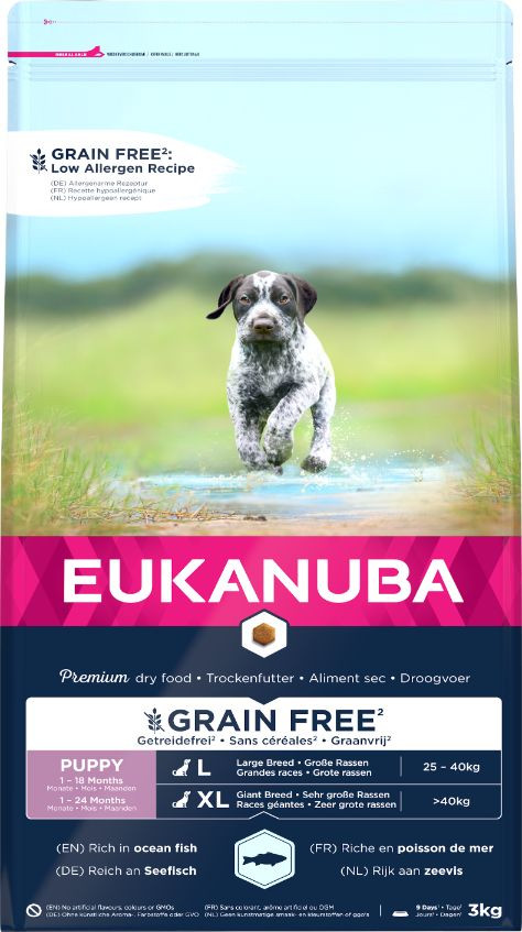 Eukanuba Puppy & Junior L/XL graanvrij zeevis hondenvoer