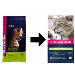 Eukanuba Adult Hairball Control kylling kattefoder
