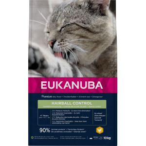 Eukanuba Adult Hairball Control kylling kattefoder