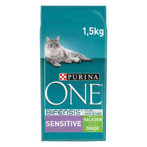 Purina One Sensitive Kalkoen en Rijst kattenvoer