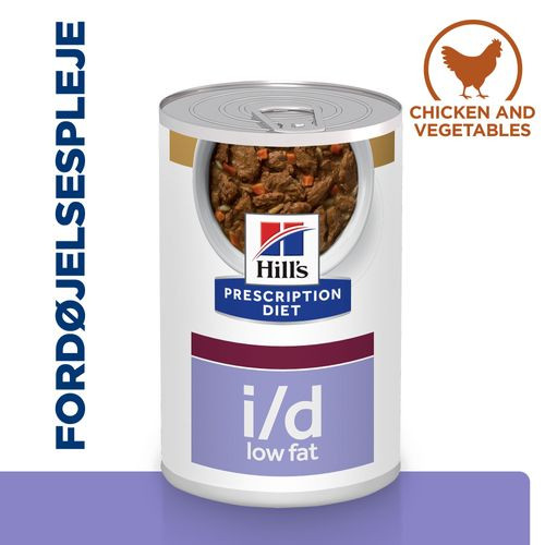 Hill’s Prescription Diet I/D Low Fat Stoofpotje 354 g blik hondenvoer