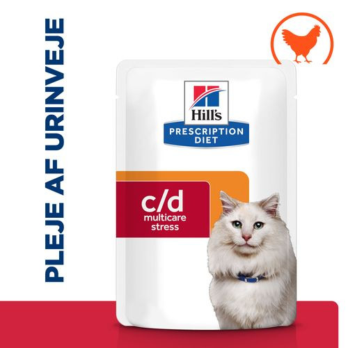 Hill's Prescription Diet C/D Multicare Stress Urinary Care vådfoder til katte med kylling (portionsposer)