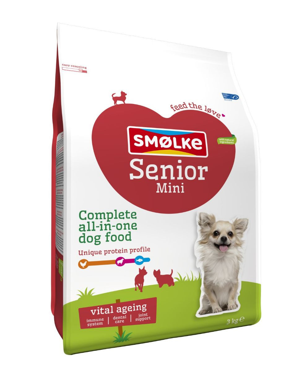 Smølke Senior Mini hundefoder Billigt udvalg