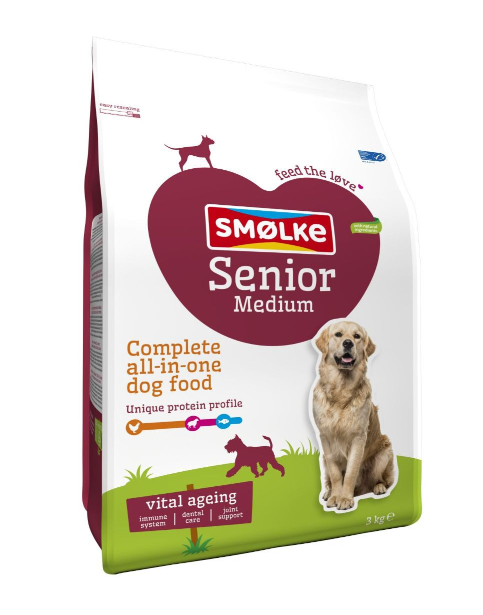 Smølke Senior Medium hundefoder | Billigt | Stort