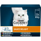 Gourmet Perle Sauce Delight med oksekød, kylling, tun, laks vådfoder til katte (85 g)