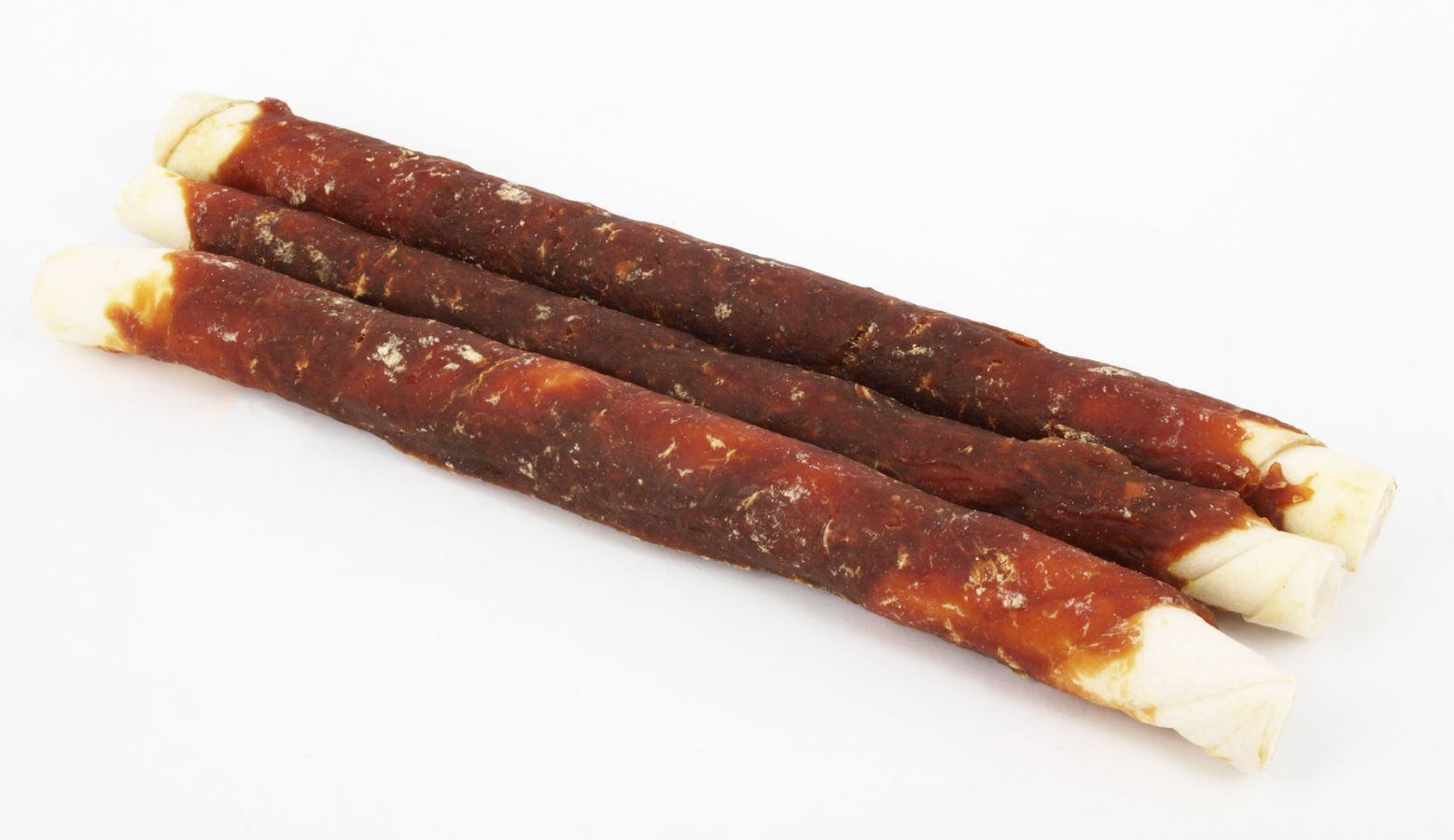 Brekz Rawhide Dog Chews - Twisted tyggesticks oksehud med kylling (28 cm)
