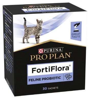 Purina Pro Plan FortiFlora Feline Probiotic supplement kat