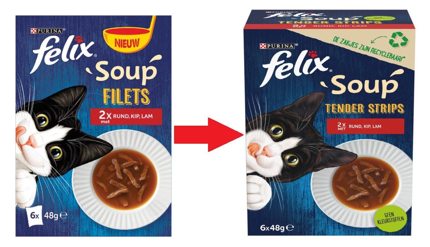 Felix Soup Filets Rund/ Kip/Lam kattensoep (6x48g)