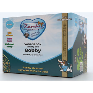 Renske Variety box Bobby friskdampet kornfrit hundefoder (12x395 g)