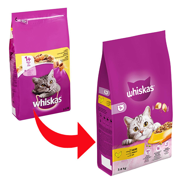 Whiskas Adult 1+ med kylling kattefoder