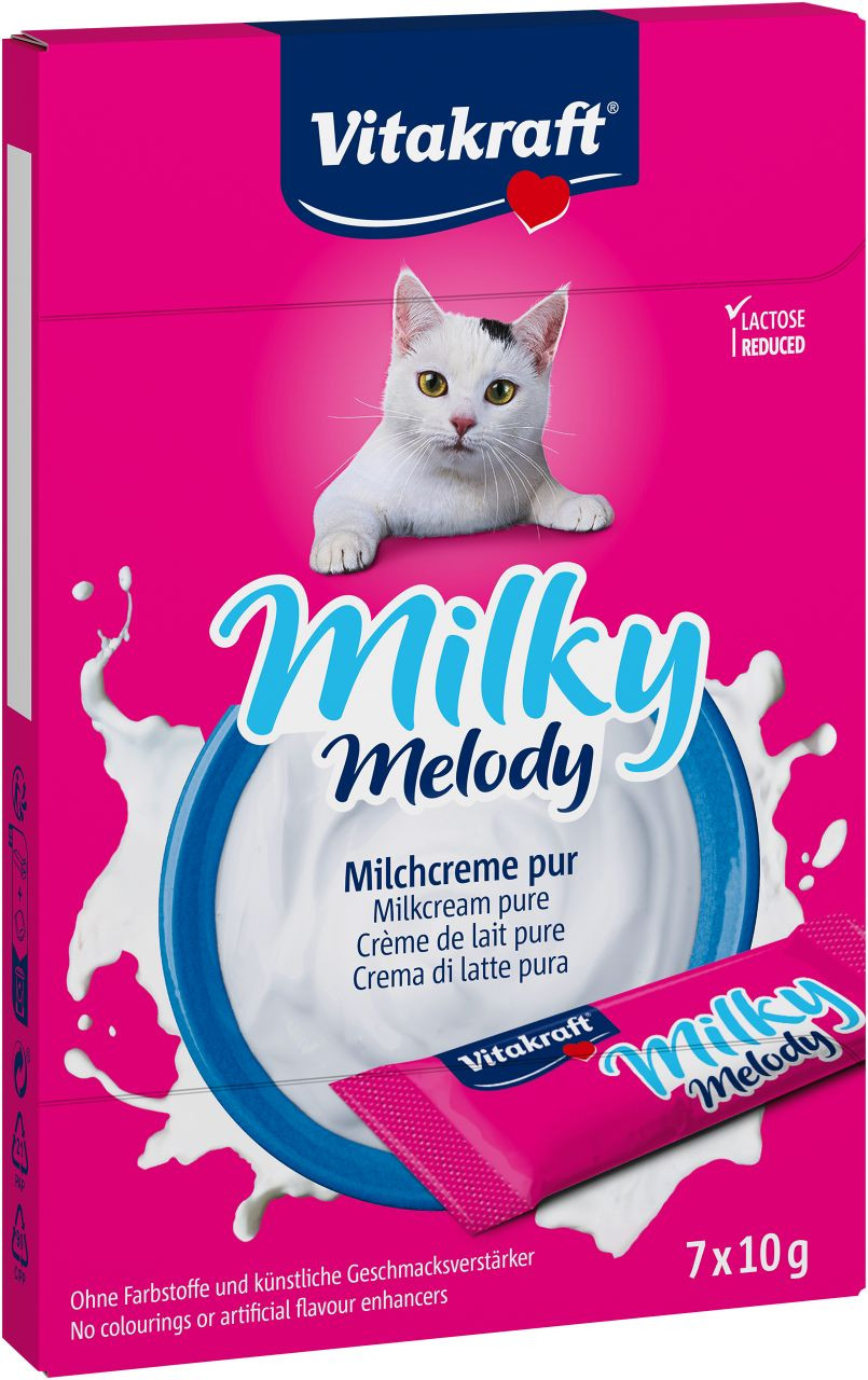 Vitakraft Milky Melody Puur melkcrème kattensnack (7 x 10 g)