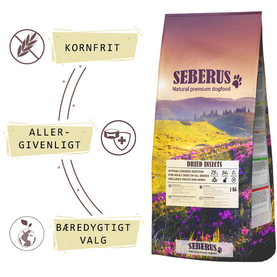 Seberus Dried Insects  –  natuurlijk graanvrij hondenvoer