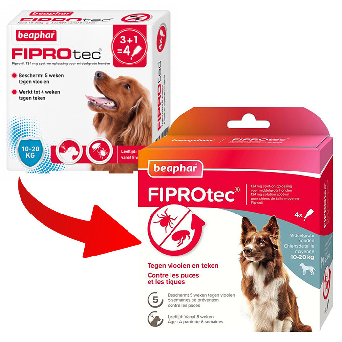Beaphar Fiprotec Spot-On voor honden van 10 tot 20 kg