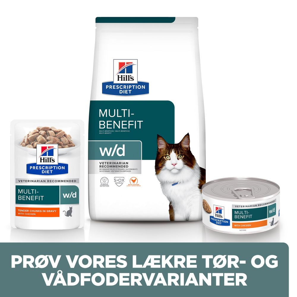 Hill's Prescription Diet W/D Multi-Benefit natvoer kat met kip maaltijdzakje