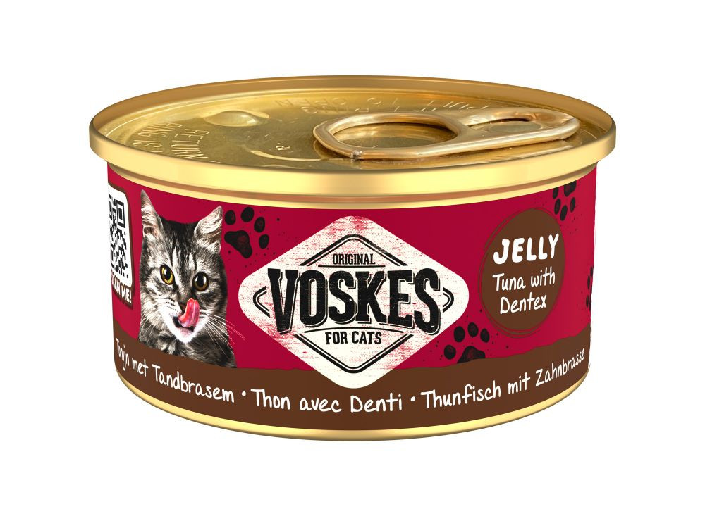 Voskes Jelly tonijn met tandbrasem natvoer kat (24x85 g)