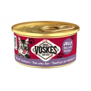 Voskes Jelly tonijn met zeebaars natvoer kat (24x85 g)