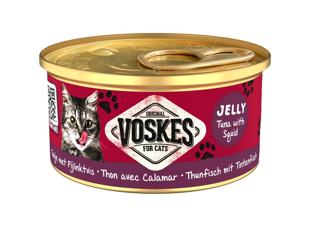 Voskes Jelly tonijn met pijlinktvis natvoer kat (24x85 g)