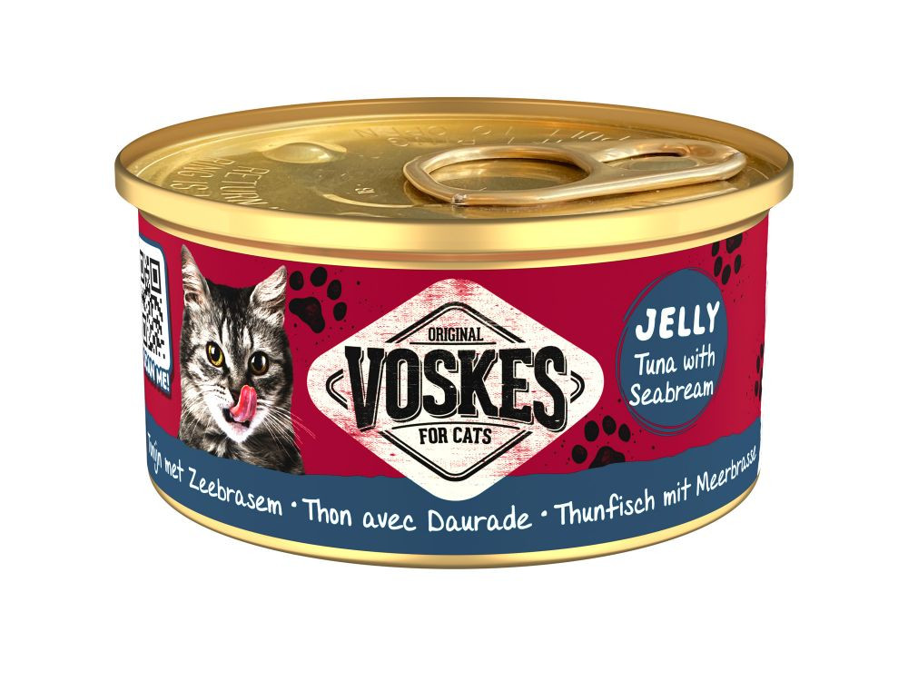 Voskes Jelly tonijn met zeebrasem natvoer kat (24x85 g)