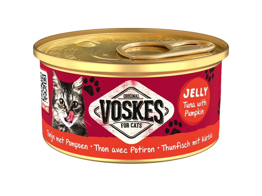 Voskes Jelly tonijn met pompoen natvoer kat (24x85 g)