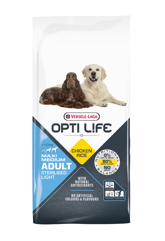 Opti Life Adult Sterilised Light Medium/Maxi hundefoder