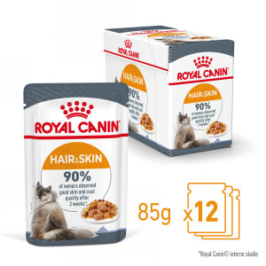 Royal Canin Hair & Skin Care i gelé vådfoder til katte (12x85 g)