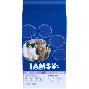 Iams Multi-Cat kylling med laks kattefoder