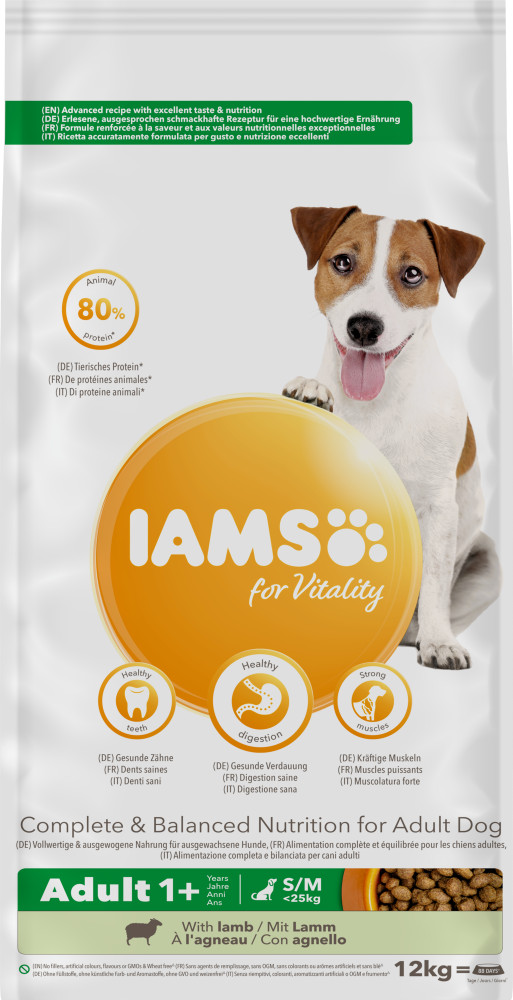Iams for Vitality Adult Small & Medium Lam hondenvoer
