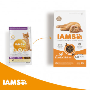 Iams For Vitality Kitten Kip Kattenvoer