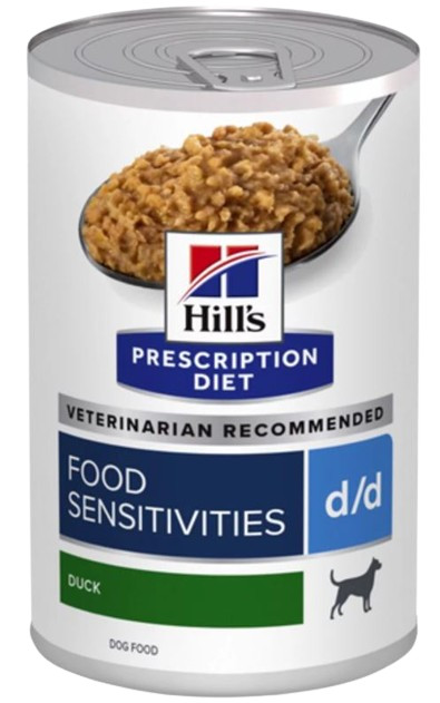 Hill's Prescription Diet D/D Food Sensitivities vådfoder til hunde med and & ris (dåse)