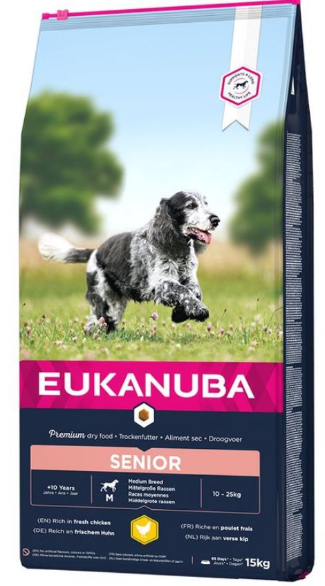 Eukanuba Caring Senior Medium Breed kip hondenvoer