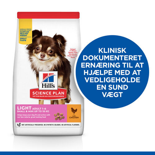 Hill's Adult Light Small & Mini kylling hundefoder