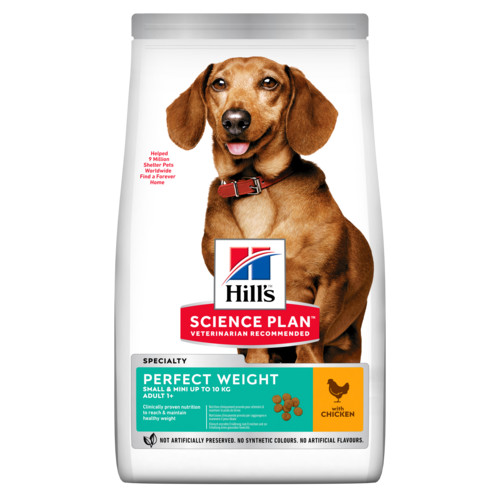 Hill's Adult Perfect Weight Small & Mini kylling hundefoder