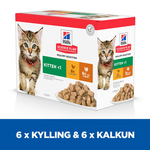 Hill's Pouch Kitten Poultry Selection kattenvoer