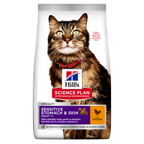 Hill's Adult Sensitive Stomach & Skin kylling kattefoder