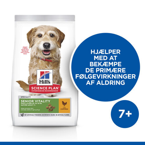 Hill's Mature Adult Senior Vitality Small & Mini kylling hundefoder