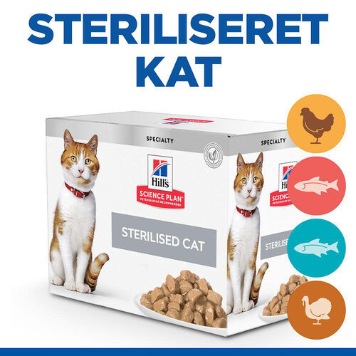 Hill’s Young Adult Sterilised Cat Pouch Multipack