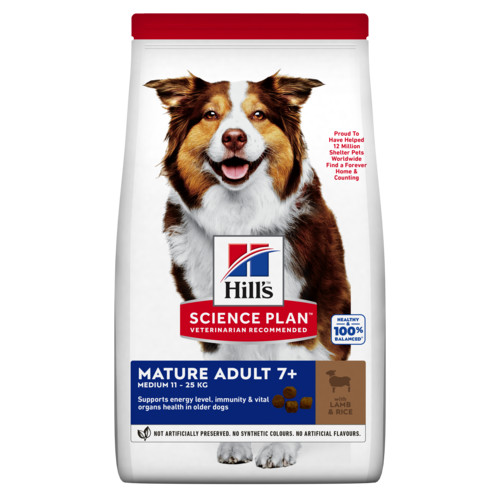 Hill's Mature Adult Medium lam & ris hundefoder