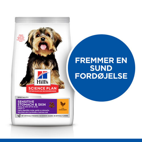 Hill´s Adult Sensitive Stomach & Skin Small & Mini Kylling hundefoder