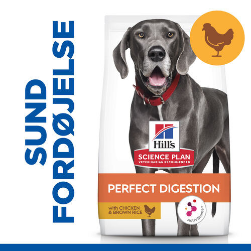 Hill's Adult Perfect Digestion Large met kip & bruine rijst hondenvoer