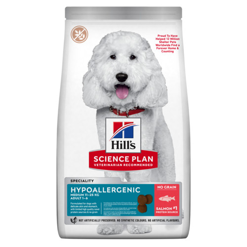 Hill's Adult Medium Hypoallergenic hundefoder med laks