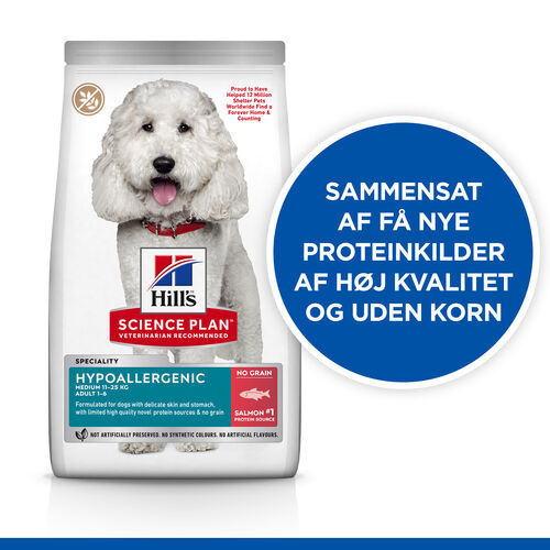 Hill's Adult Medium Hypoallergenic hundefoder med laks