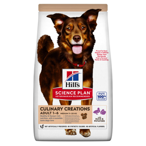 Hill's Culinary Creations Adult Medium hundefoder med and og kartoffel