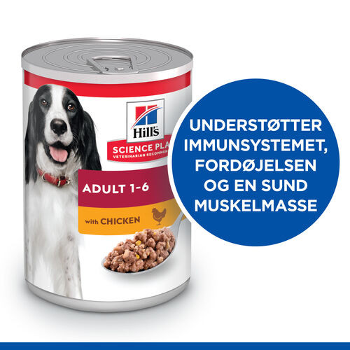 Hill's Adult kylling hundefoder (i dåse 370 gr)