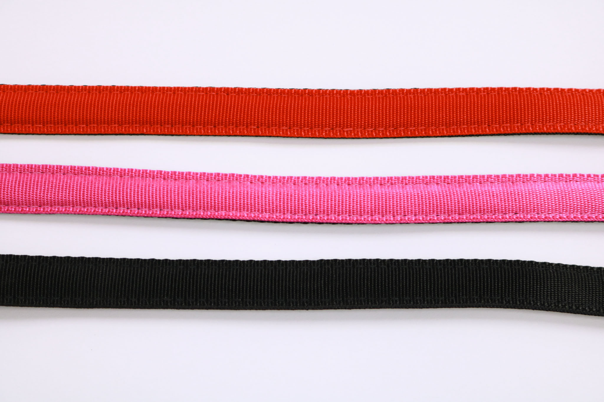 Nylon halsband gevoerd met looplijn 15 mm x 120 cm