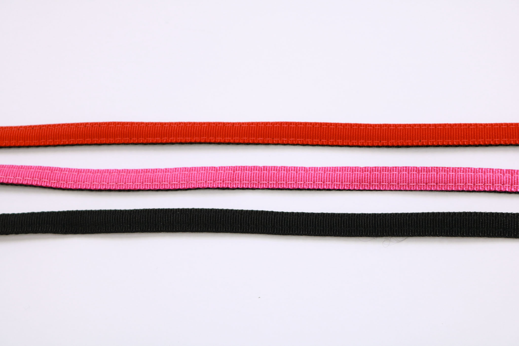 Nylon halsband gevoerd met looplijn 10 mm x 120 cm