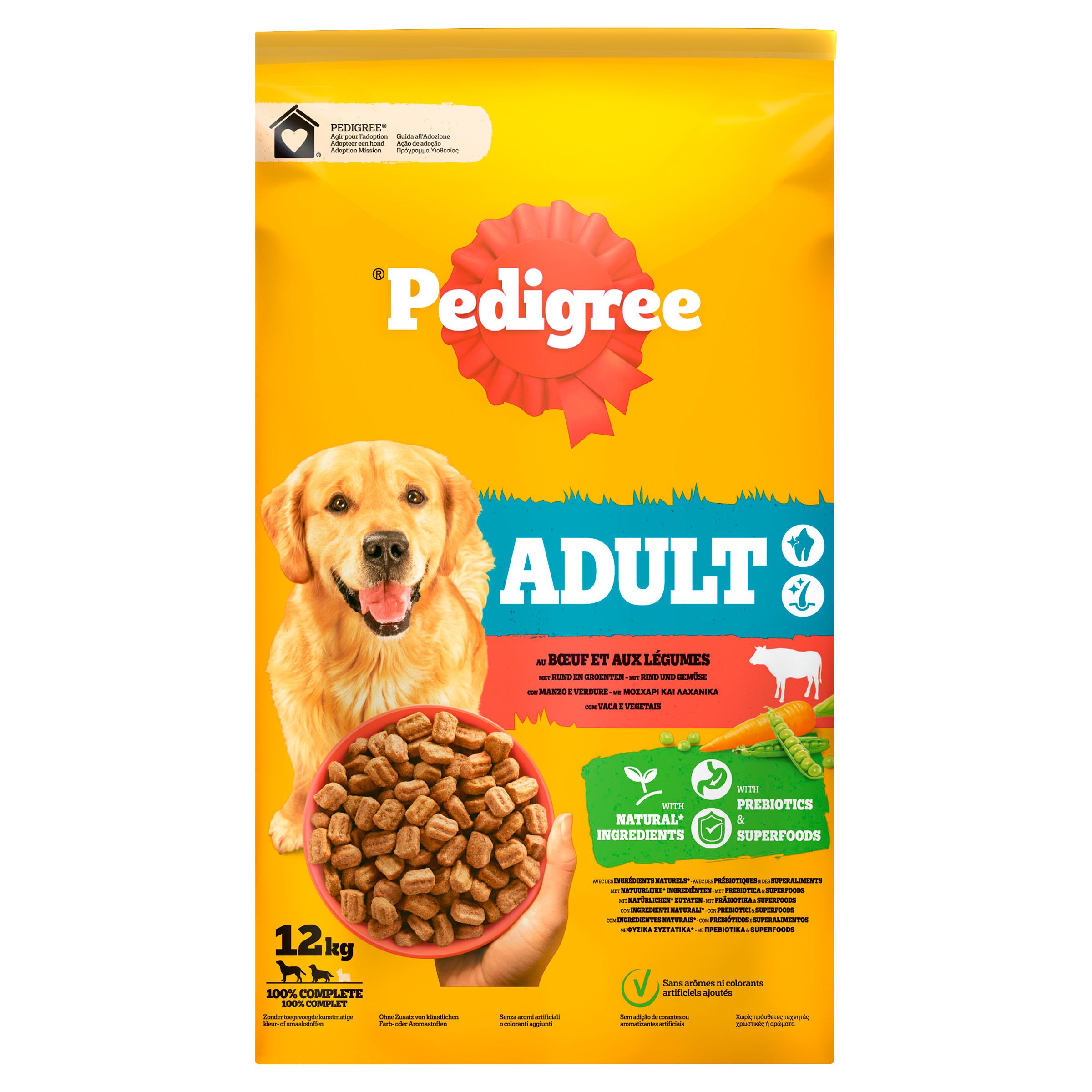 Pedigree Adult med oksekød og grøntsager hundefoder