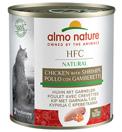 Almo Nature HFC Natural kylling med rejer vådfoder til katte (280 g)